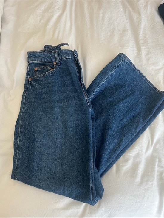 H&M Denim - H&M Medium-Dark Blue High-Rise Wide Leg Denim Jeans